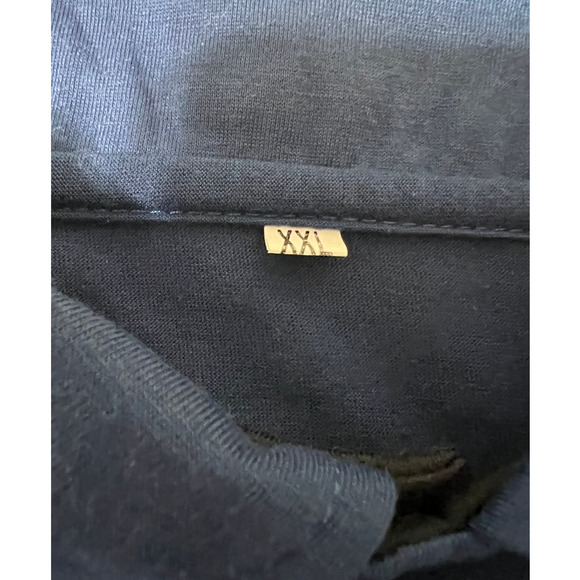 Apaelea Blue and Black Three Button Front Polo, Size XXL - Picture 5 of 5